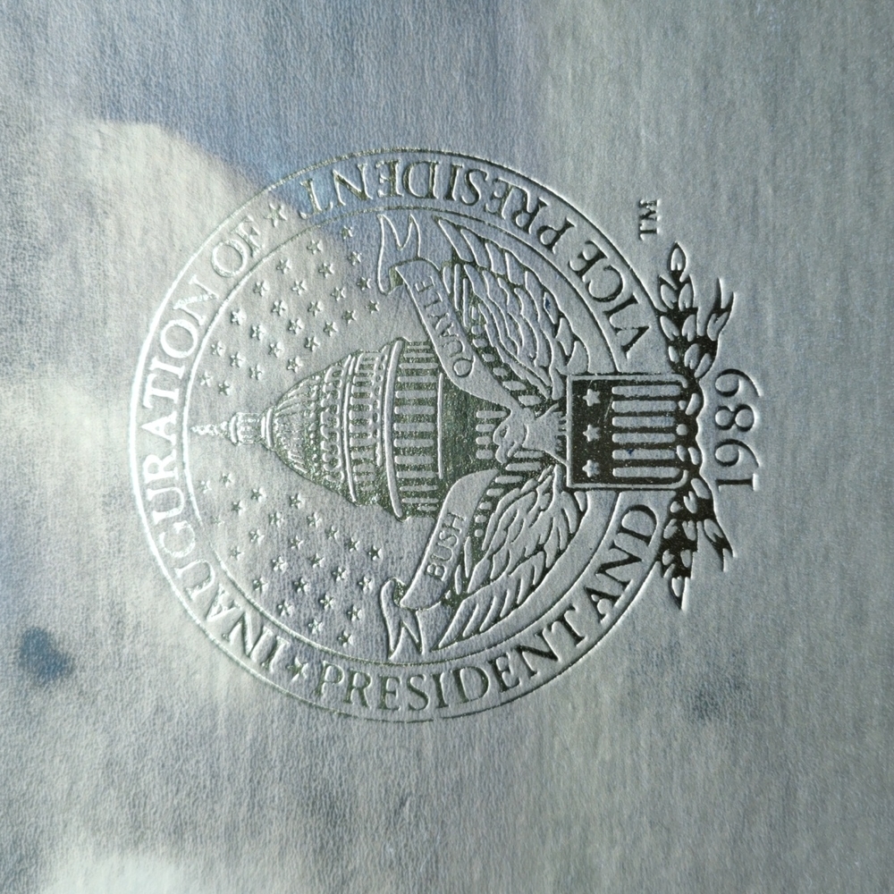 Plate presidential inaugural Bush Quayle